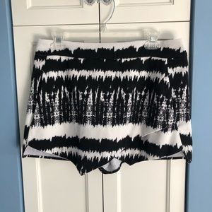 AQUA Faux Wrap Skort